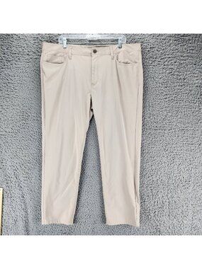 J. Hilburn Pants Mens 40x27 SLL Tan Mid Rise Slim Fit